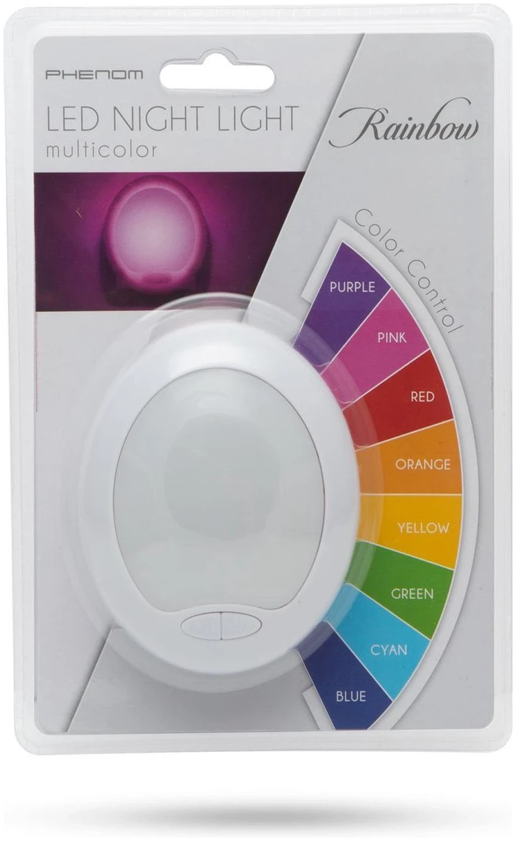 Afbeelding van 7 Kleuren Nachtlampje Stopcontact Stekkerlamp - Moodlight - Voor Kinderen / Volwassenen - Automatisch