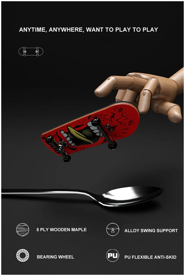 Afbeelding van Fingerboard PRO met Griptape - ''LOUD'' - Vinger Skateboard - Vingerboard - Mini