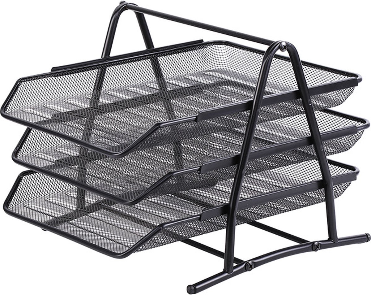 Afbeelding van Metalen Brievenbak - Documentenrek - Postsorteerder - Brievenhouder Postbakje - Bureau Organizer en