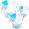 Afbeelding van Bewello Maatbeker Set met Schenktuit - 1 Liter / 500 ml / 250 ml - met Anti-Slip Ring op de bodem - 3 Stuks