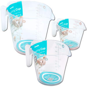 Afbeelding van Bewello Maatbeker Set met Schenktuit - 1 Liter / 500 ml / 250 ml - met Anti-Slip Ring op de bodem - 3 Stuks