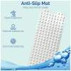 Afbeelding van HSXL - Antislipmat - 100x40CM - Incl. Netspons - Antislip Douchemat / Badmat Wit met Zuignappen – Mat voor