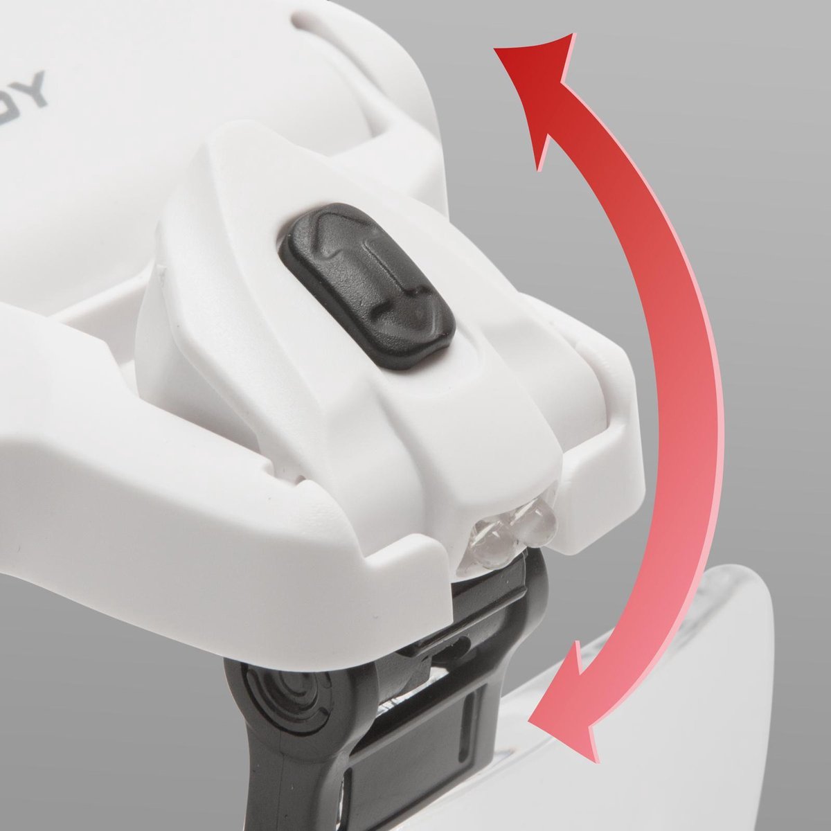 Afbeelding van Handy - Vergrootglas Bril - Loepbril met LED verlichting - met 5 lenzen - met Elastische band én Brilframe -