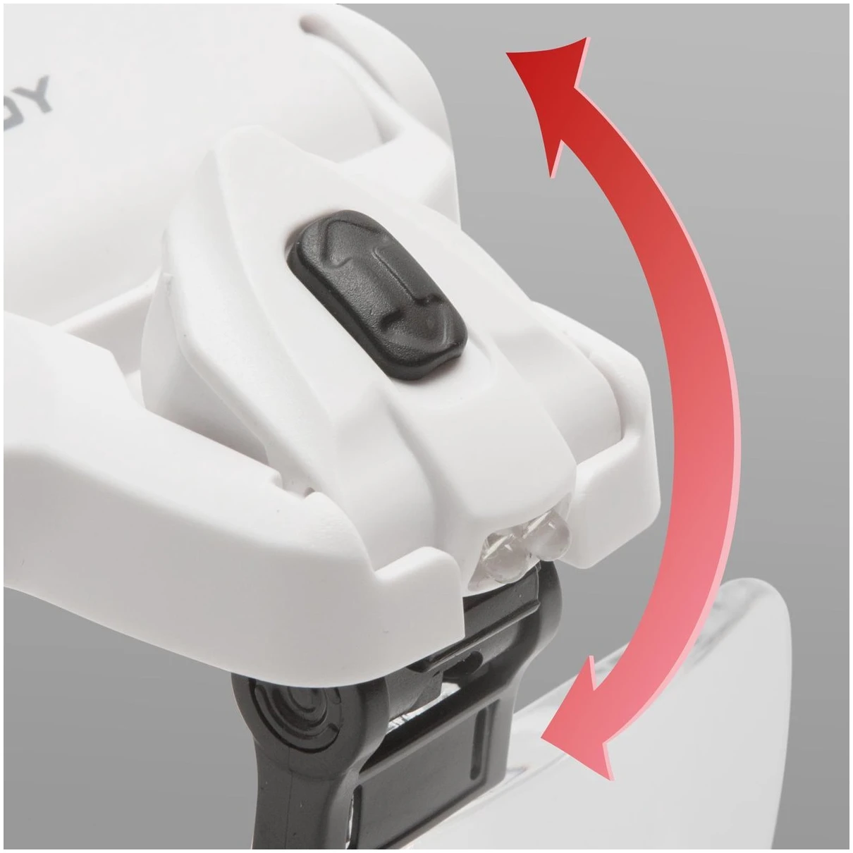 Afbeelding van Handy - Vergrootglas Bril - Loepbril met LED verlichting - met 5 lenzen - met Elastische band én Brilframe -