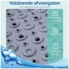 Afbeelding van HSXL - Antislipmat - 88x40CM - Incl. Netspons - Antislip Douchemat / Badmat Grijs met Zuignappen – Mat voor