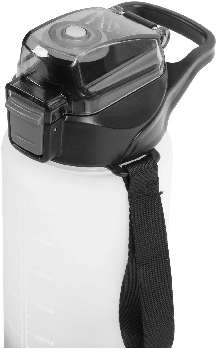 Afbeelding van Family Sport - Waterfles Zwart / Wit - 1 Liter Drinkfles - Waterfles met Rietje - Waterfles - BPA Vrij -