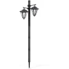 Afbeelding van Garden of Eden - Dubbele Landelijke Tuinlantaarn LED Solar op Prikspot - 137cm Hoog - Tuinverlichting /