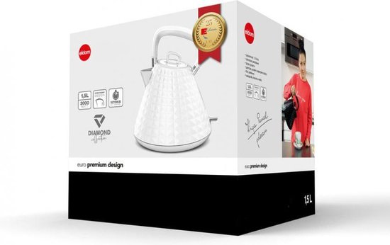 Afbeelding van Grote Elektrische Waterkoker Retro - Wit Glanzend - Ketel / Theepot Model - df00 9c7b 4640 b771 8eaaee07deff