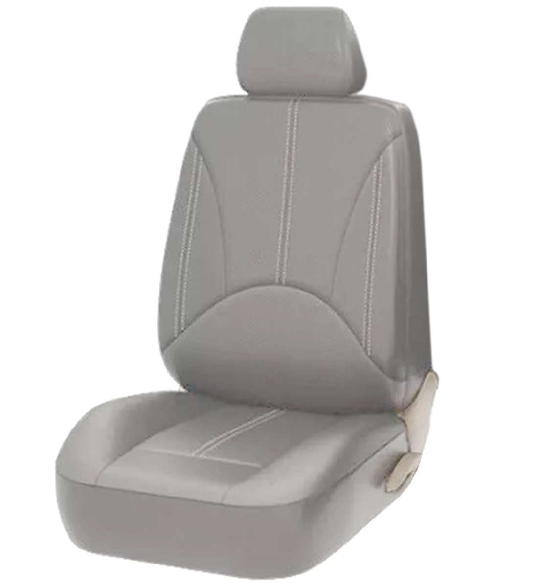 Afbeelding van Universele stoelhoezen auto - Eco Kunst Leer - Lichtgrijs - Stoelhoes voor in de auto - Complete set -