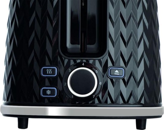 Afbeelding van Toaster Broodrooster Retro - Zwart - Vintage Geroosterd brood Toaster - met Cool Wall, Ontdooi en