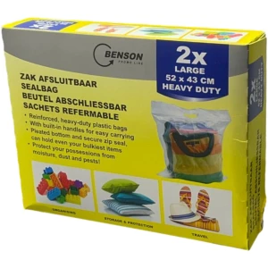 Afbeelding van Aflsuitbare Huishoudzak 2 Stuks XL – 52x43x1cm | Opberger voor Spullen voor op Reis of tijdens de
