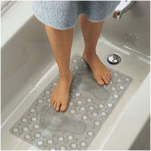 Afbeelding van Antislip Douchemat Douche cabine Mat voor in bad - Transparant - Anti Slip badmat - 70x40CM - Mat voor in de