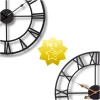 Afbeelding van HSXL - 40cm Kleine Stille Wandklok Landelijk en Industrieel uit Zwart Metaal - Klein - 40 cm - Metalen