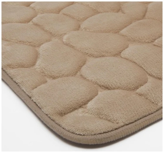 Afbeelding van Kleine Antislip Badmat voor in Badkamer/Toilet/WC - Bruin - Steenpatroon - 40x60cm - e0df 18e1 4d66 92a5