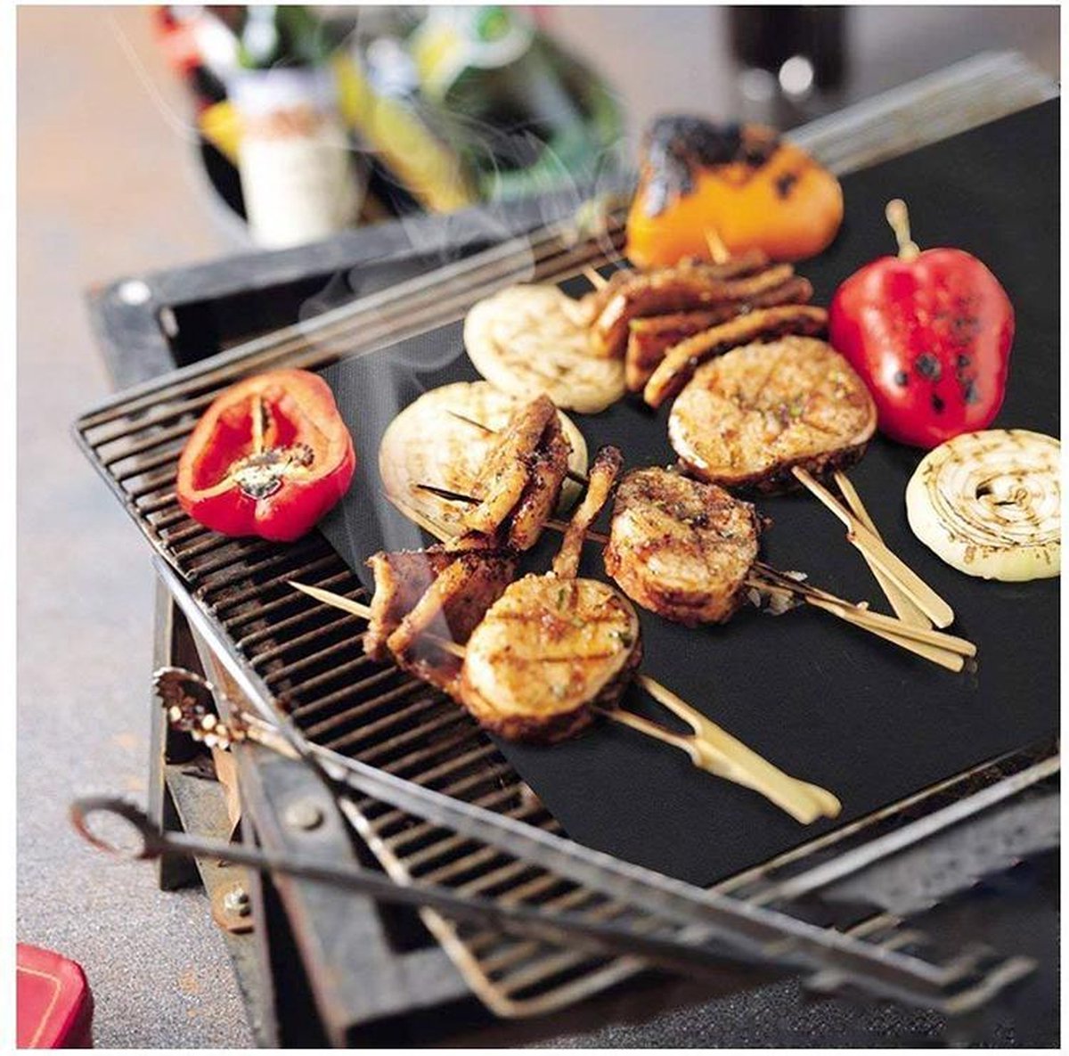 Afbeelding van Family Pound - Barbecue Mat - Grill Mat voor BBQ - SET van 3 stuks - Herbruikbaar Bakpapier - Oven en