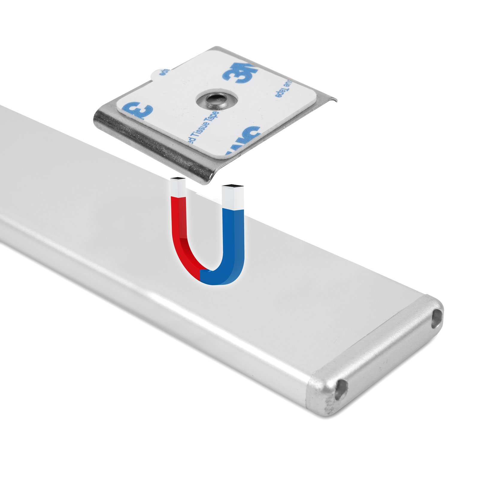 Afbeelding van Ultradunne Kastverlichting met Bewegingssensor - 3 modi - Monteert Magnetisch - USB oplaadbaar -