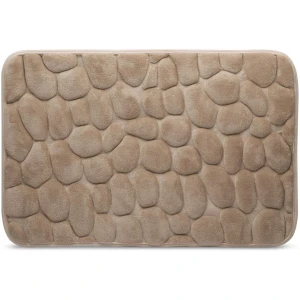 Afbeelding van Kleine Antislip Badmat voor in Badkamer/Toilet/WC - Bruin - Steenpatroon - 40x60cm - e471 313c 4bba b47d
