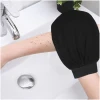Afbeelding van 3x Sensu Scrub Handschoen - 3 stuks - Zwart - Washand Exfoliating Glove - Kessa Hammam Washandje - BPK - e5ad