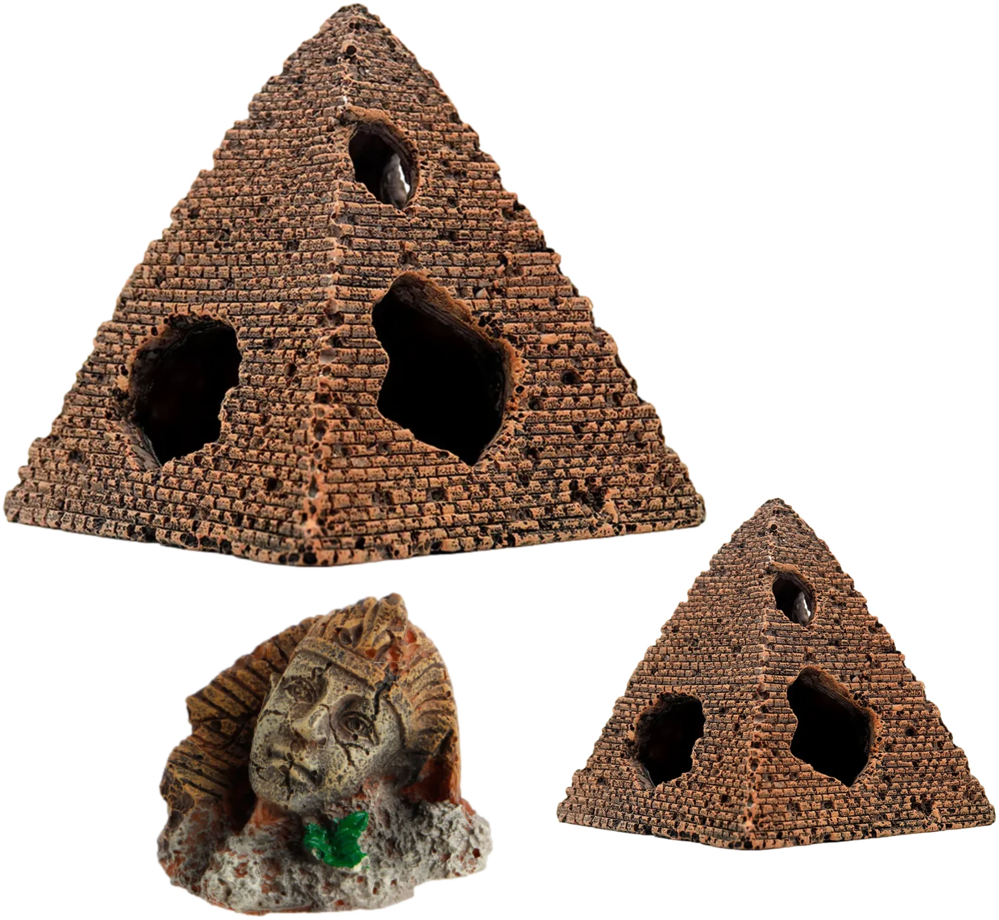 Afbeelding van Aquarium Decoratie - Ornamenten - Set van 3 - Pyramide - Egypte - Sfinx - Woestijn - e73b 6d14 4200 bc6f