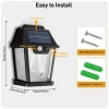 Afbeelding van Landelijke Hangende Tuin Lantaarn met LED Bol lamp Solar - Windlicht op Zonne-Energie - Wandlamp voor Buiten
