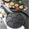 Afbeelding van Pannenkoekenpan Smileys Smiley - Pancake Pan - Omeletpan - Omeletmaker - Eierpan - Anti Aanbak - 7 Vakken -