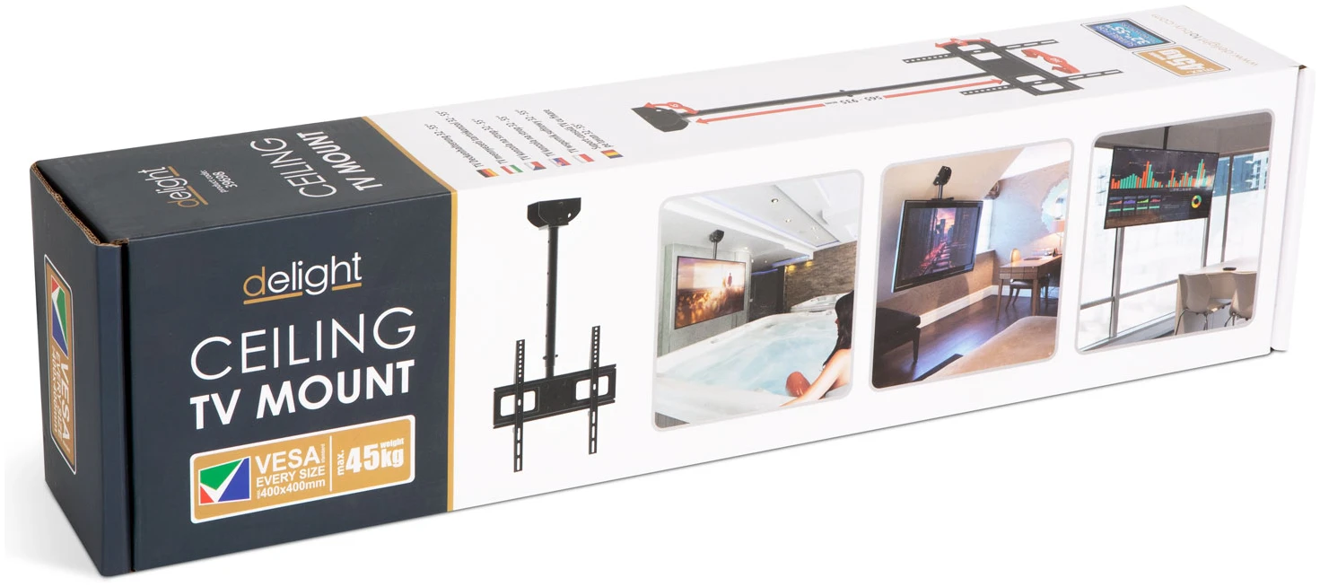 Afbeelding van TV Beugel voor Plafond of Schuine Wand - 360° - 32-55" - VESA 400 x 400 mm (max.) - Plafondbeugel TV -