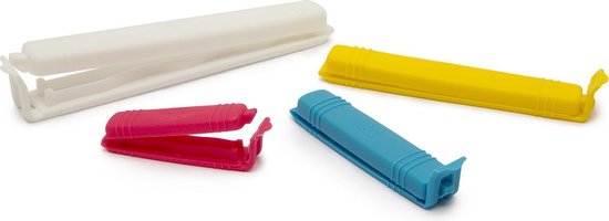 Afbeelding van Family Pound - Zaksluiters / Vershoudclips - Sluitclips voor zakken - 3 kleuren - Set van 18 stuks - 3