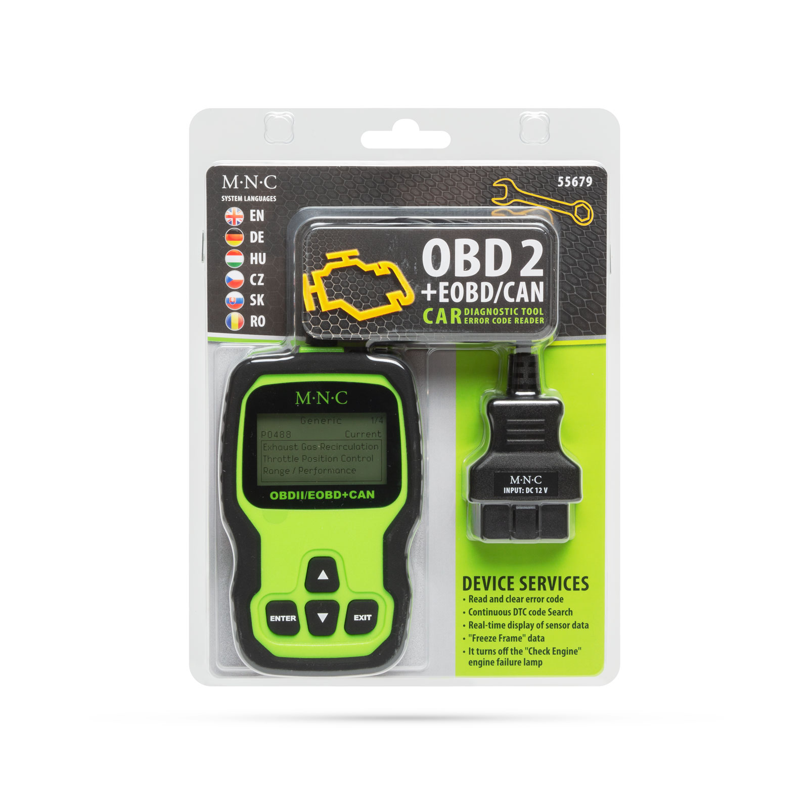 Afbeelding van M.N.C OBD2 Scanner - OBD - Diagnosecomputer - Storing Wissen - Uitleesapparatuur – Auto Accessoires -