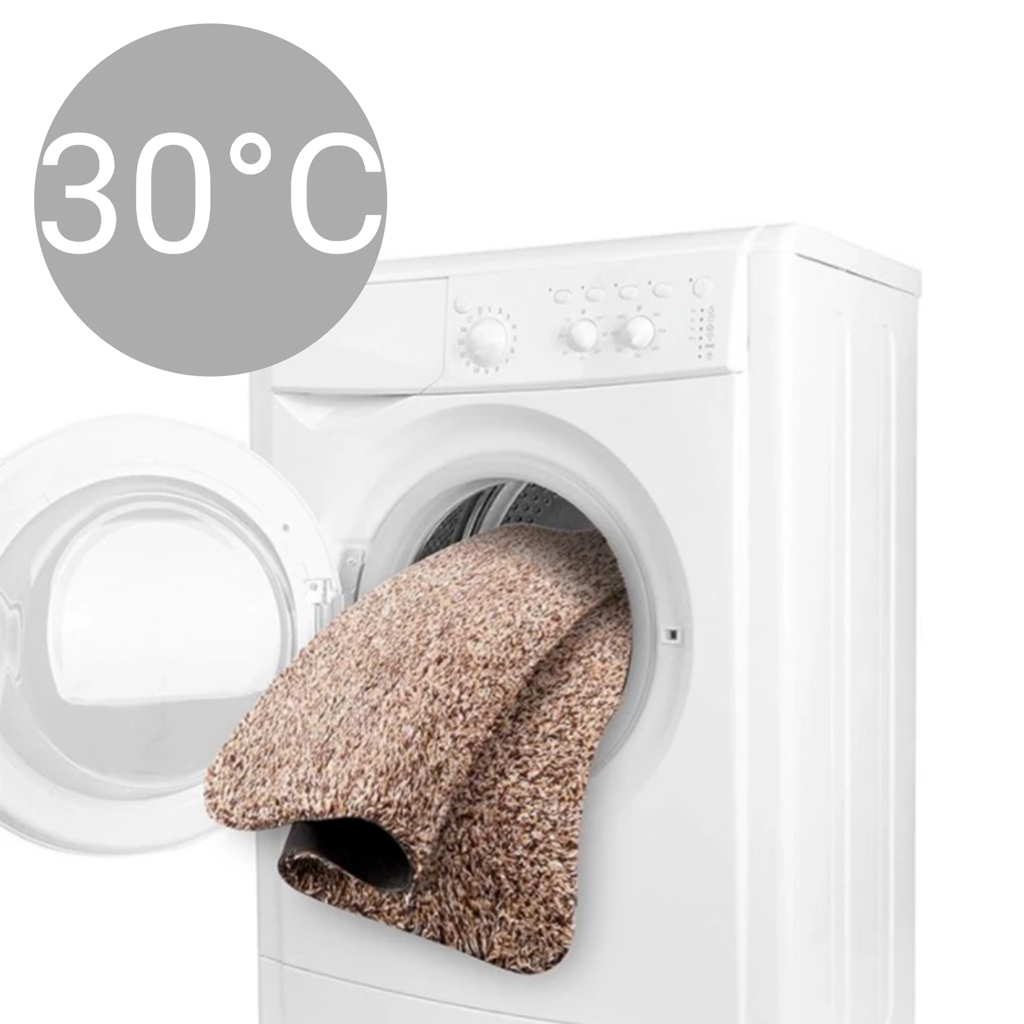 Afbeelding van Magische Deurmat Anti-Slip voor binnen - 45x70cm - Rubber/Stof - Bruin - Droogloopmat Antislip - e8d0 e109