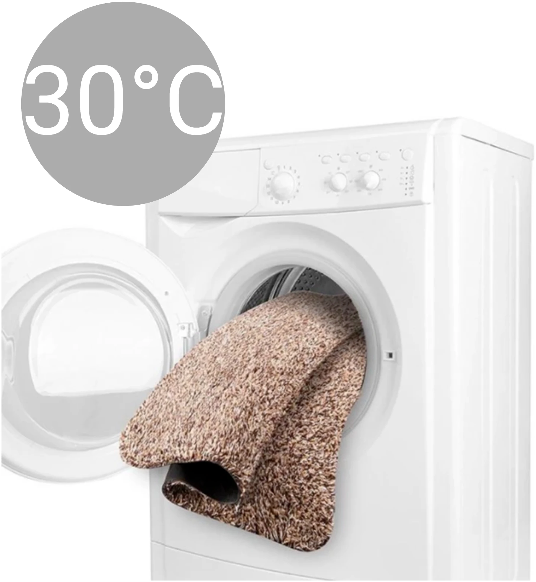 Afbeelding van Magische Deurmat Anti-Slip voor binnen - 45x70cm - Rubber/Stof - Bruin - Droogloopmat Antislip - e8d0 e109