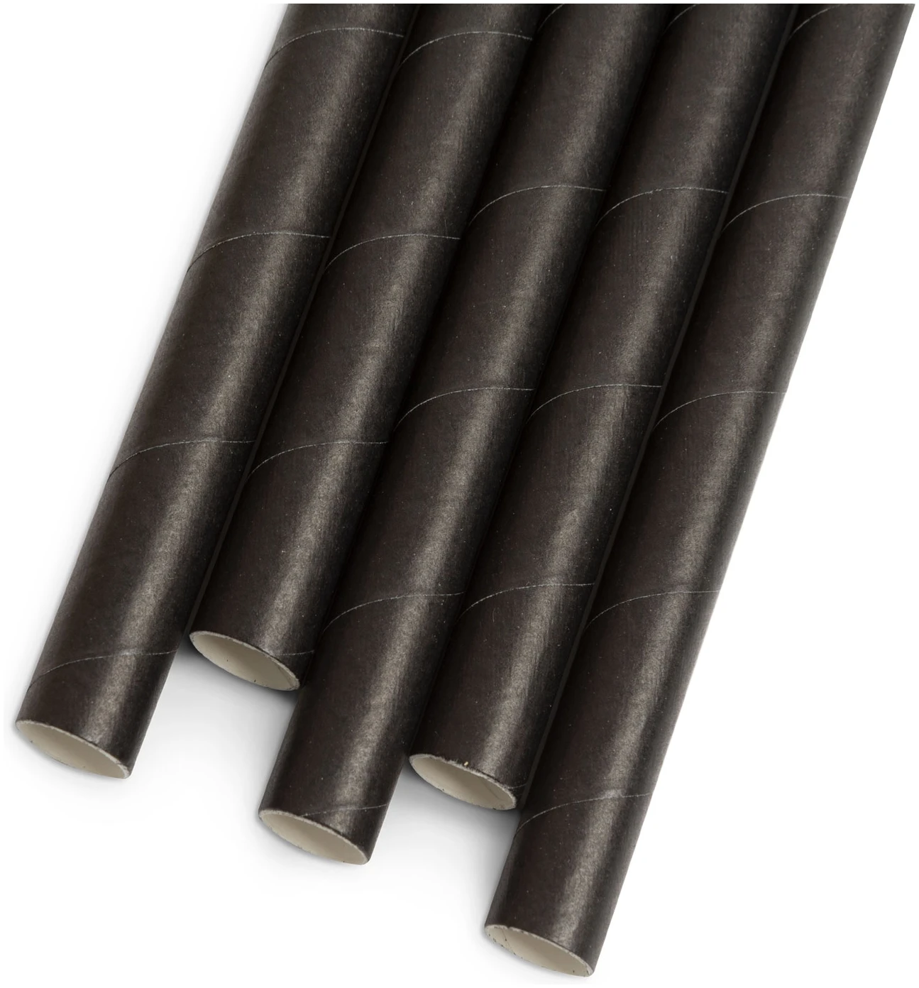 Afbeelding van Kartonnen Drinkrietjes Zwart 4,5 mm 19 cm - Recht - Straws papieren Rietjes - 150 stuks - Milkshake - 100%