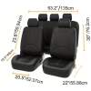 Afbeelding van Universele stoelhoezen auto - Eco Kunst Leer - Zwart - Stoelhoes voor in de auto - Complete set -