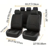Afbeelding van Universele stoelhoezen auto - Eco Kunst Leer - Zwart - Stoelhoes voor in de auto - Complete set -
