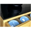 Afbeelding van Luxe Capsulehouder | Bamboe & Zwart Glas | Multifunctionele Cuphouder voor Dolce Gusto, Lavazza,