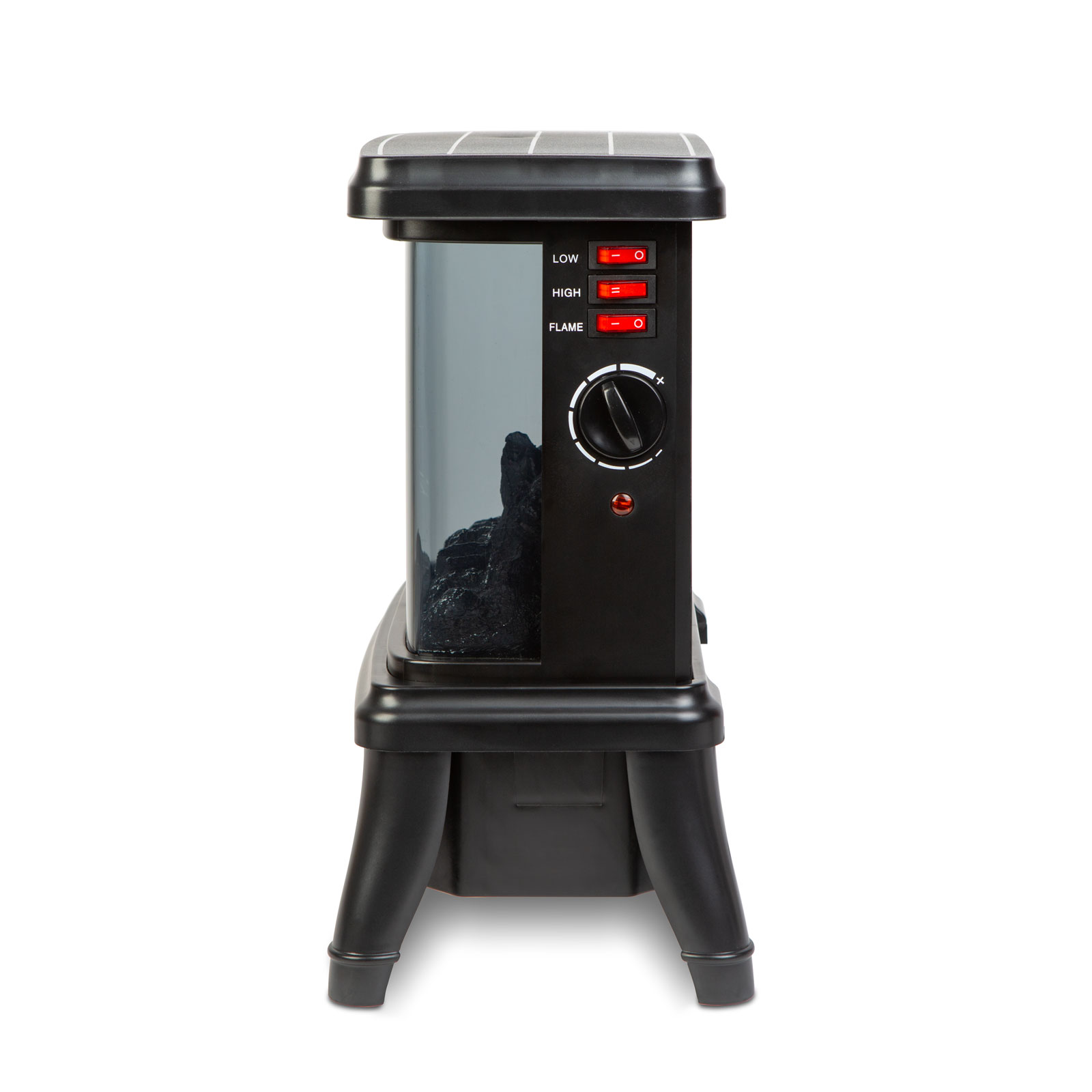 Afbeelding van Bewello - Elektrische haard - Met verwarming - Sfeerhaard - Electrische Kachel - Vrijstaand - Zwart - 180° -