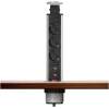 Afbeelding van DELIGHT - Inbouw Pop-Up Tafelblad Stekkerdoos met 2X USB en 3 Stopcontacten - Zilver - ebf3 305a 400b a478
