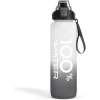 Afbeelding van Family Sport - Waterfles Zwart / Wit - 1 Liter Drinkfles - Waterfles met Rietje - Waterfles - BPA Vrij -