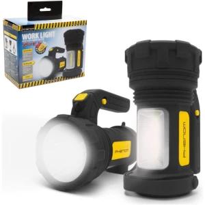 Afbeelding van PHENOM - Zaklamp Verstraler - Grote Zaklantaarn - Dubbele LED lampen - 2 in 1 Werkplaats Zaklamp - Inclusief