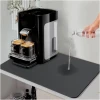 Afbeelding van HSXL Diatomiet Koffie Apparaat Mat - Koffie Absorberende Afdruipmat - 40x50 cm – Antraciet Grijs Effen -