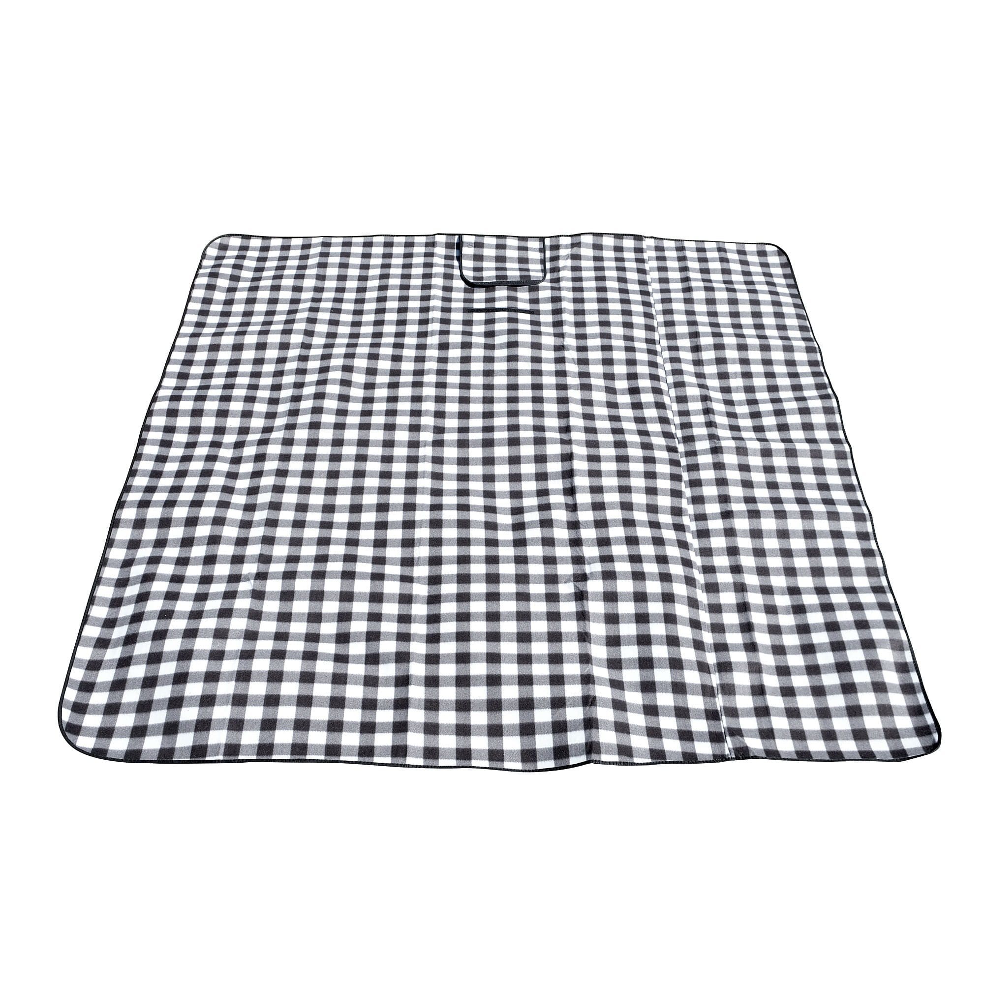 Afbeelding van Promis - Picknickkleed XL Waterdicht - 200 x 200 cm - Zwart / Wit / Grijs gestreept - met handvat - f006 ca6a