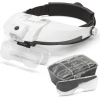 Afbeelding van Vergrootglas Bril - Loepbril met LED verlichting - met 5 lenzen - Loeplamp Hoofdband - voor Diamond Painting,