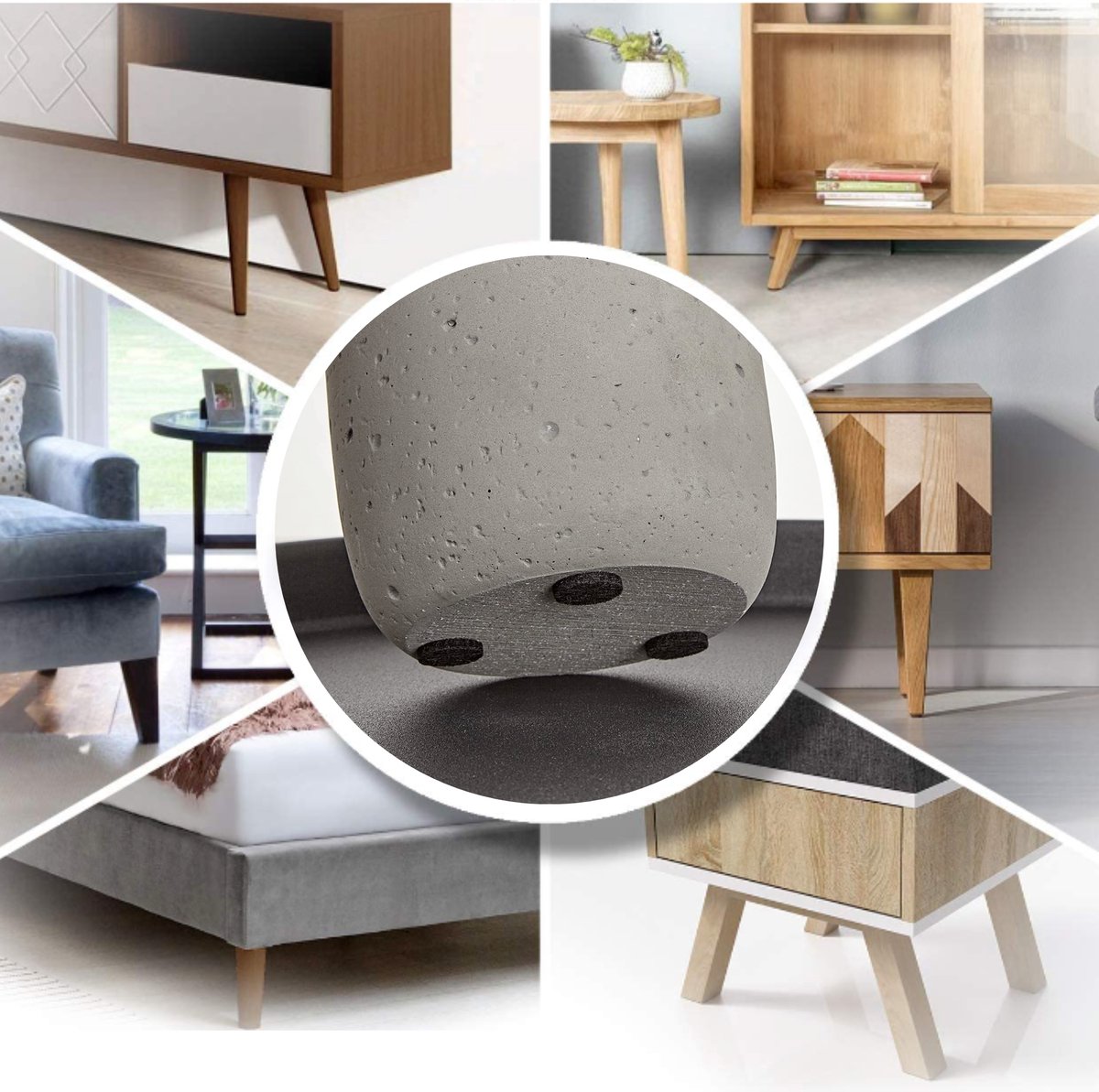 Afbeelding van 125x Premium Viltjes Stoelpoten - Zwart / Wit / Grijs - Zelfklevend Anti Kras Meubelvilt voor Meubels - 125