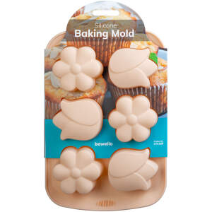 Afbeelding van Bewello - Siliconen Bakvorm Bloemen - Cupcakes Muffin Silicone Bakvorm - Chocolade Cakejes - 27.5 x 18.3 x 3