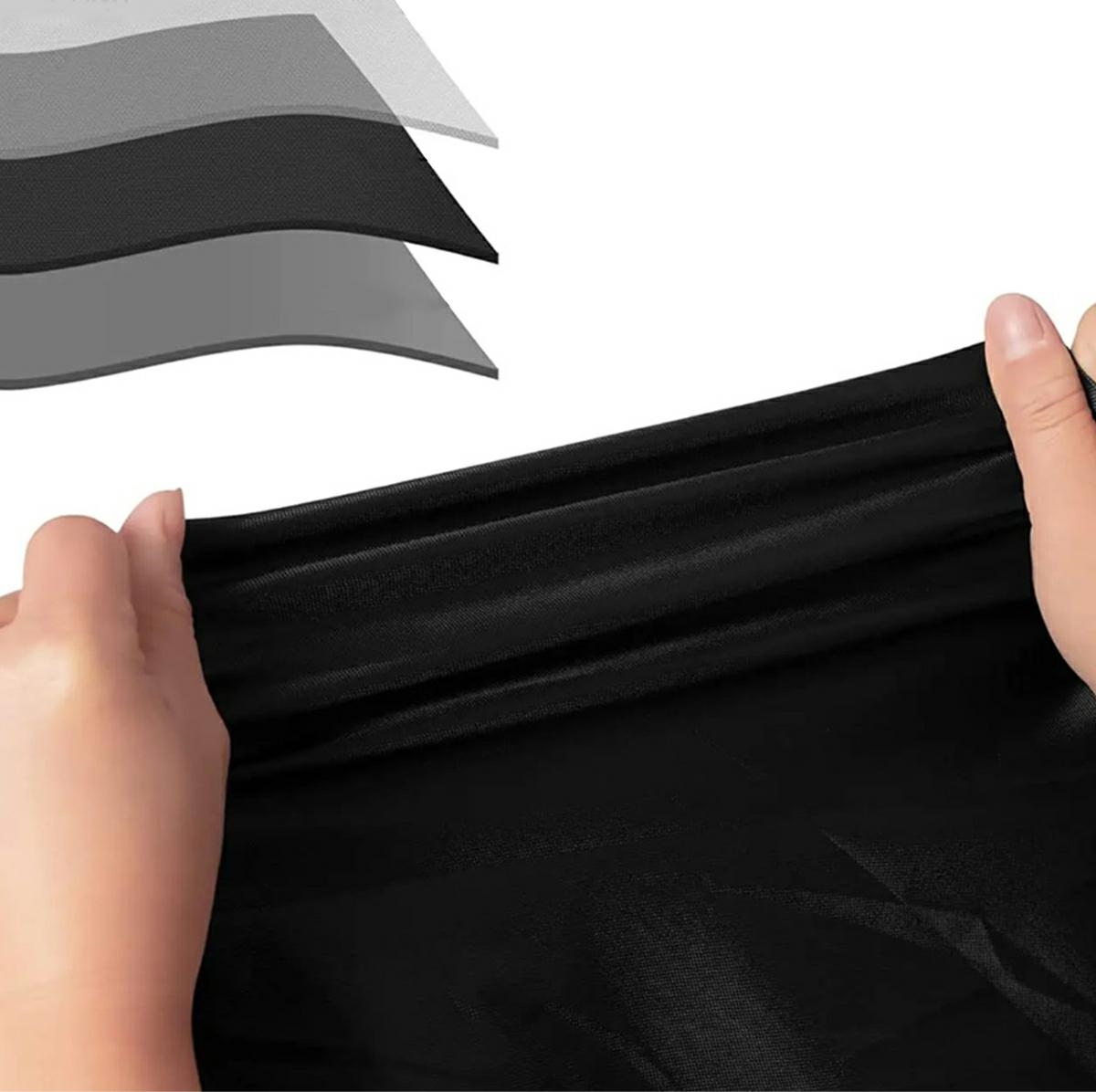 Afbeelding van Tuinset Beschermhoes Waterdicht met Trekkoord en Goede Afwatering - B242 x L160 x H100CM - Zwarte hoes