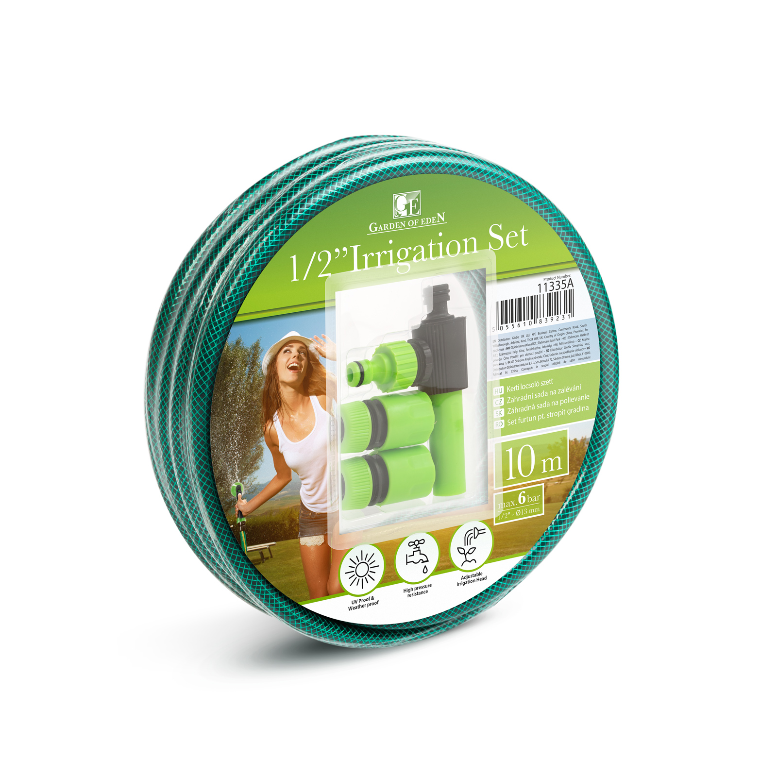 Afbeelding van Garden of Eden - Tuinslang 10 Meter met Koppelingen en Sproeikop - 6 bar - 13mm - Tuinslangset - f746 8ca6