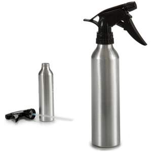 Afbeelding van Metalen Sprayflacon Leeg Zilver - 1x 300ML - Sprayflesje Metaal - Spuitfles - Sprayfles - Water Verstuiver -