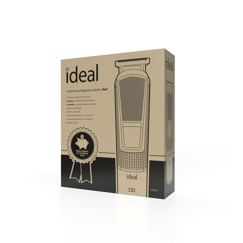 Afbeelding van IDEAL Draadloze Tondeuse Mannen Oplaadbaar - Draadloos Trimmer - Haartrimmer - Baardtrimmer Mannen - USB