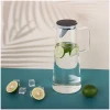 Afbeelding van Waterkaraf 1.4L - Waterkan met Deksel En Filter - Glas - Zwart - Glazen Karaf 1,4 Liter - Multifunctionele