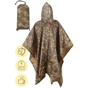 Afbeelding van Regenponcho / Fietsponcho Herbruikbaar voor Volwassenen ( Dames en Heren ) - 200x110cm - 100% Ripstop