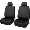 Afbeelding van Universele stoelhoezen auto - Eco Kunst Leer - Zwart - Stoelhoes voor in de auto - Complete set -